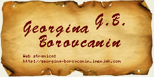 Georgina Borovčanin vizit kartica